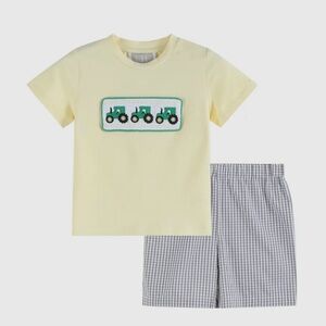 Kids Yellow Tractor Matching Set
